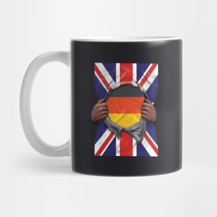 Germany Flag Great Britain Flag Ripped - Gift for German From Germany Mug